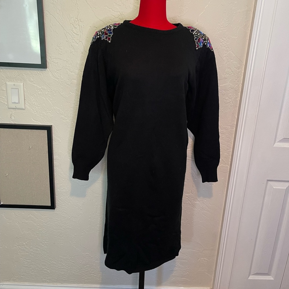 Plain Jane Black Sweater with Sequins
